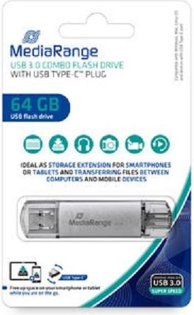Produktbild MediaRange MR936 (64 GB, USB-C, USB-A, USB 3.0)