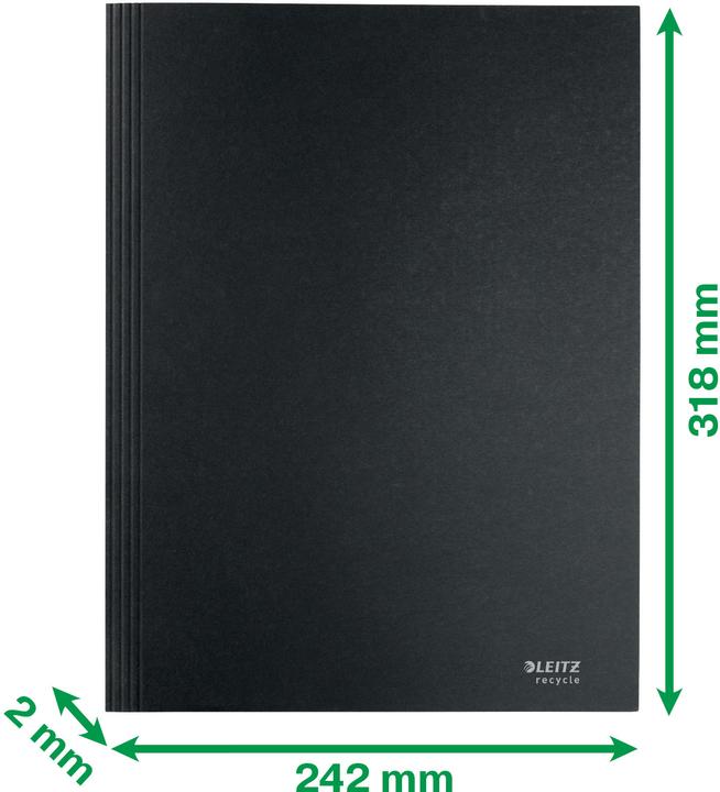 Actual product image Leitz Rubber band folder Recycle A4 Black (A4, 1x)