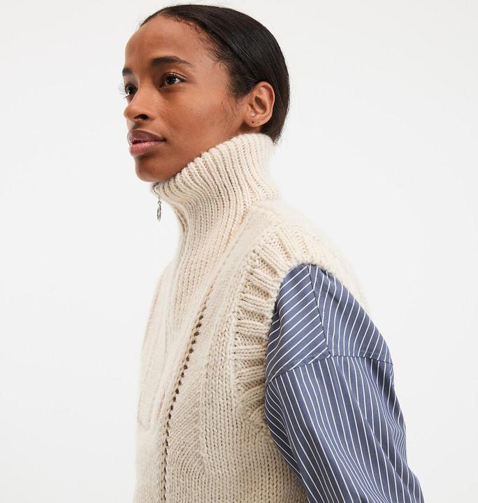 Produktbild La Redoute Collections Ärmelloser Pullover mit Trucker-Kragen (S)