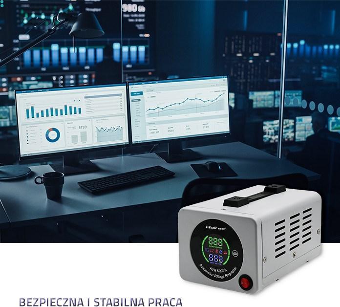Produktbild Qoltec 50722 Automatic Voltage Stabilize (1 Stk.)