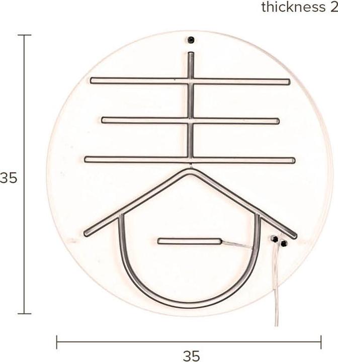 Actual product image Dutchbone Sya Spring Neon Wall Light