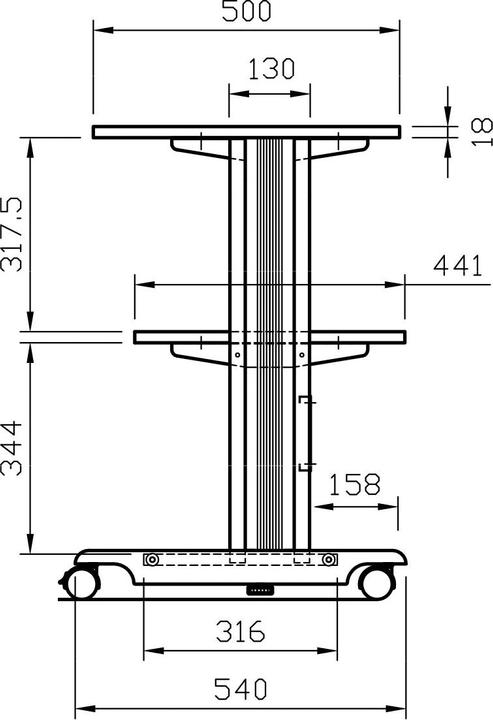 Actual product image Roline Printer table (68 x 54 x 77.5 cm)