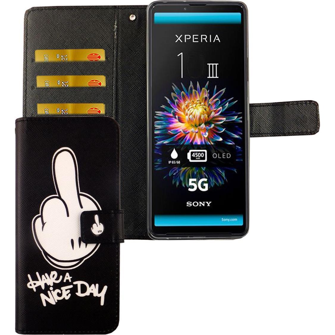Thumbnail - König Design Handyhülle für Sony Xperia 5 III Case Cover Schutztasche Schutzhülle Bookstyle (Sony Xperia 5 III), Smartph...