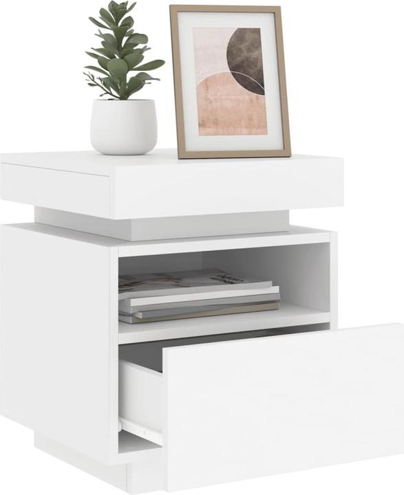 VidaXL Nachttisch mit LED-Leuchten (39 x 40 x 48.5 cm)