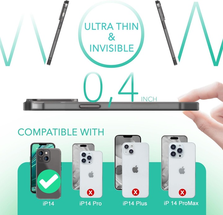 Actual product image Nalia Extremely Thin 0.3mm Matt Hardcase (Apple iPhone 14)