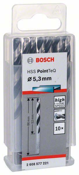 Image du produit Bosch Professional Zubehör Forets hélicoïdaux à métaux HSS PointTeQ, DIN 338, 5,3 mm, paquet de 10 (5,3 mm)