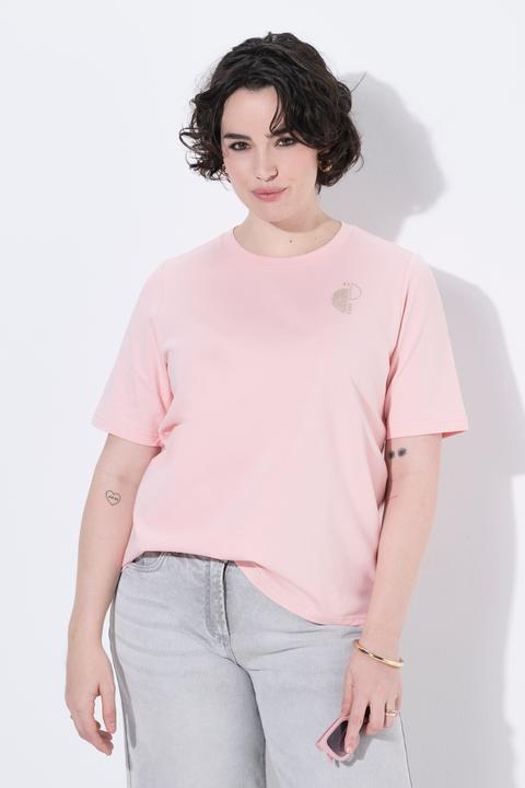 Produktbild Ulla Popken Sweatshirt, Metallic-Stickerei, Rundhals, Halbarm (46, 48)
