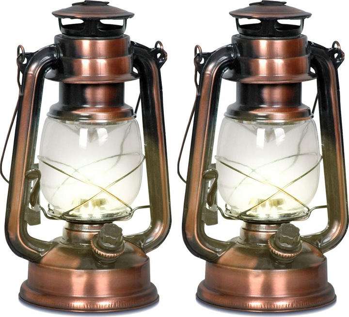 Produktbild Eaxus 2er-Set LED-Sturmlampe mit Akku, 200 lm, 3 W, warmweiss (2 x)