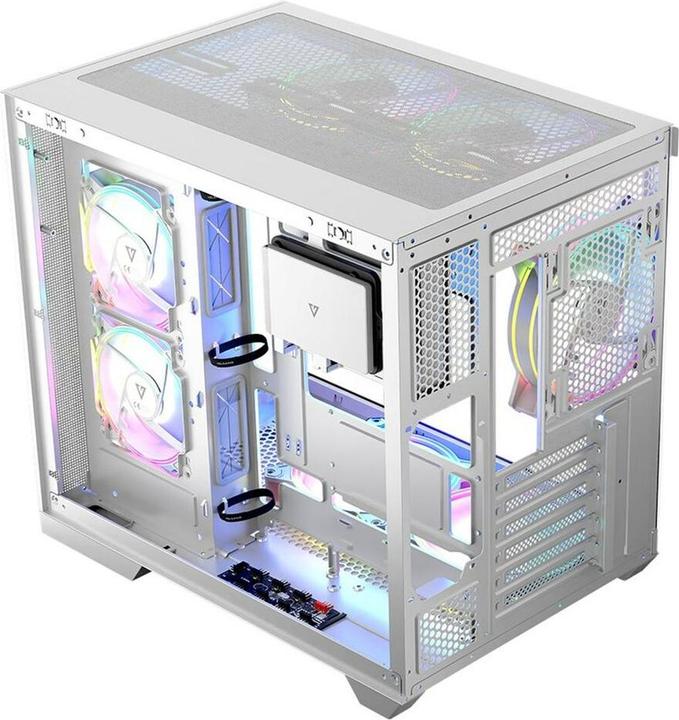 Produktbild Modecom Obudowa Volcano Panorama Apex ARGB 3F biała (AT-PANORAMA-3F-ARGB-20-000000-0002) (ATX, ITX, mATX, Mini-ITX)