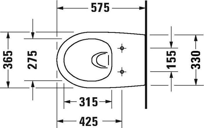 Immagine prodotto Duravit Set WC sospeso ARCHITEC RIMLESS profondo, 365x575mm bianco