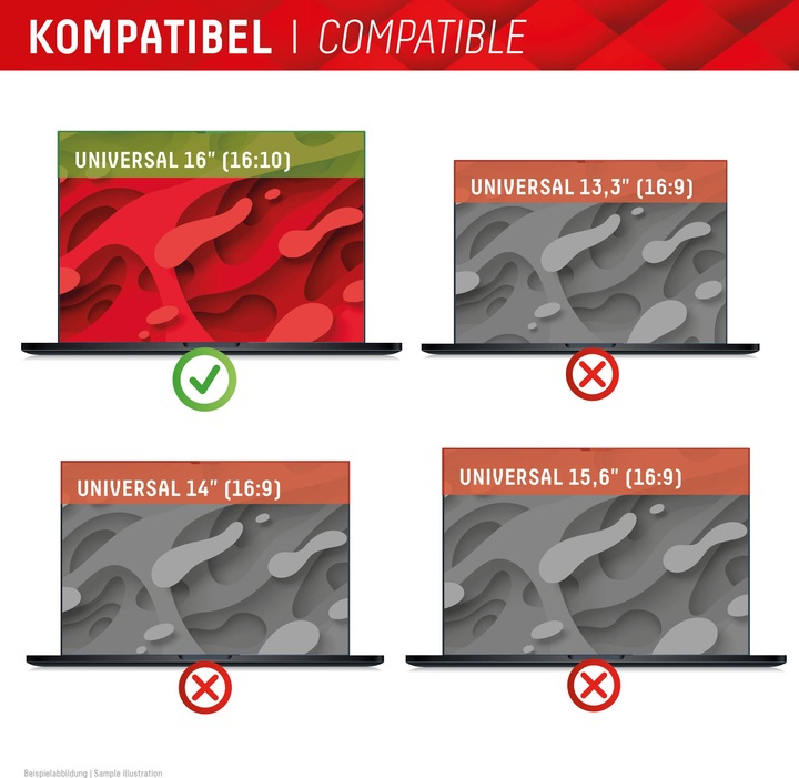 Produktbild Displex Privacy Safe randlos, Laptop Blickschutzfilter (16", 16 : 10)