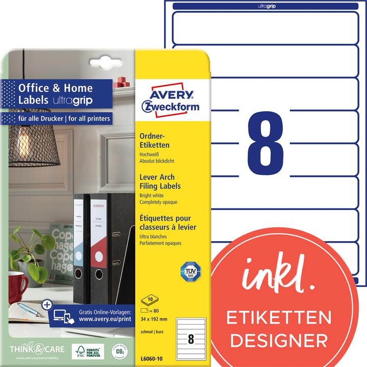 Actual product image Avery Folder labels, home office, small pack