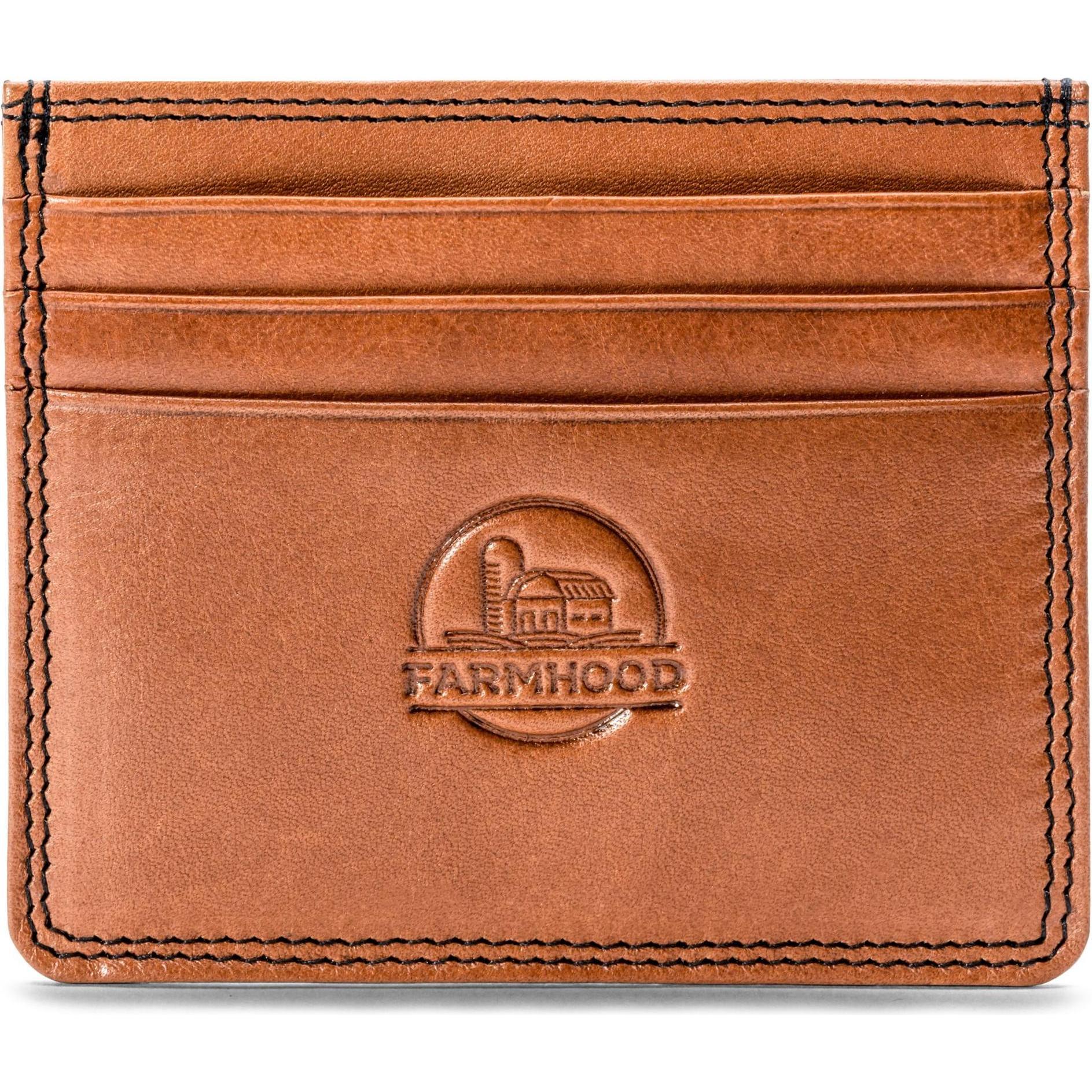Farmhood, Portemonnaie, Memphis Kreditkartenetui RFID Schutz Leder 10 cm, Beige
