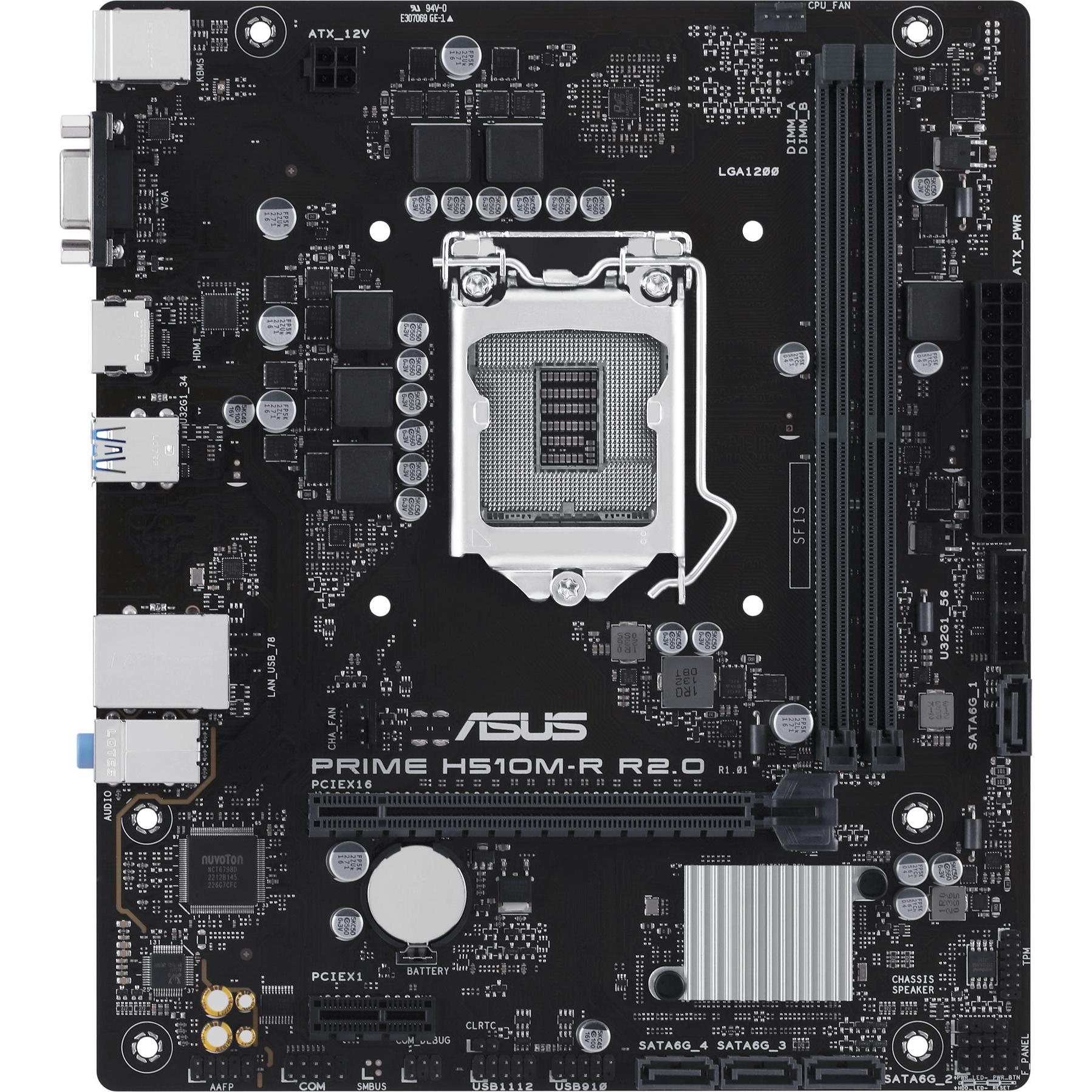 ASUS PRIME H510M-R R2.0-SI (LGA 1200, Intel H470, mATX), Mainboard