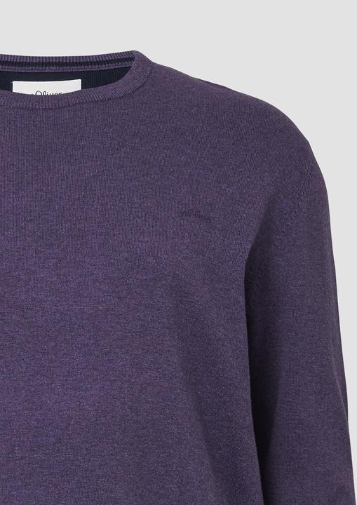 Image du produit s.Oliver Strickpullover Baumwollpullover mit Logo-Stickerei (3XL)