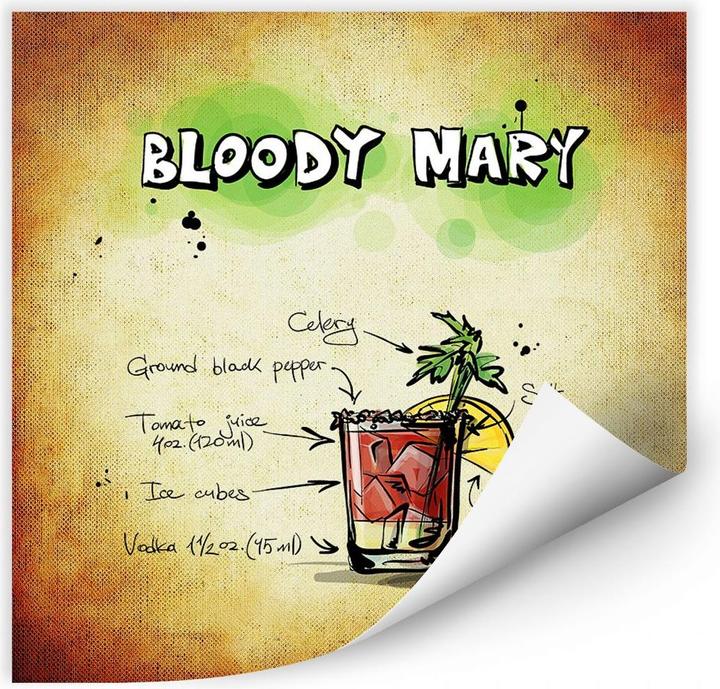 Actual product image Trenddeko Bloody Mary - recipe (30 x 30 cm)