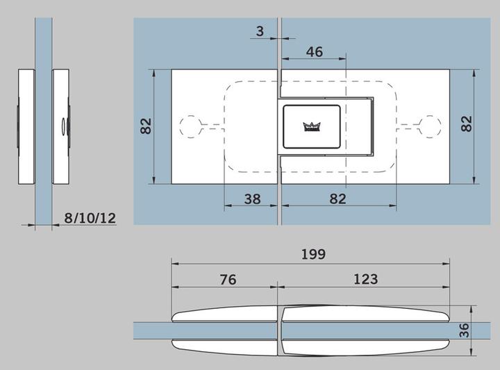 Actual product image Dormakaba Swing door hinges TENSOR
