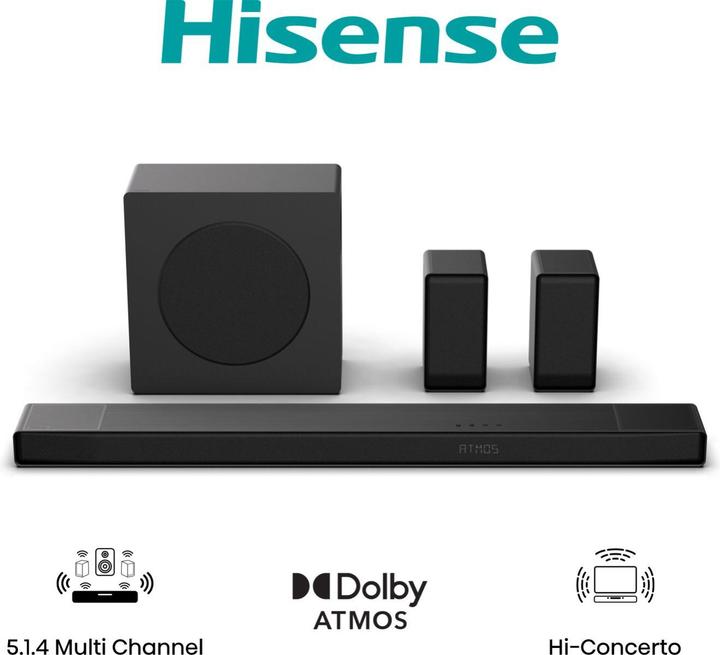 Actual product image Hisense AX5140Q Dolby Atmos Soundbar (600 W, 5.1.4 Channel)