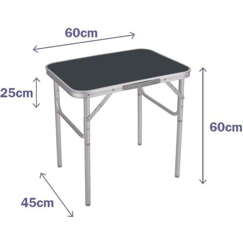 Marbueno, Tavolo da giardino + Tavolo da balcone, Table Klapptisch Grau 60 x 60 x 45 cm (60 x 60 x 45 cm)