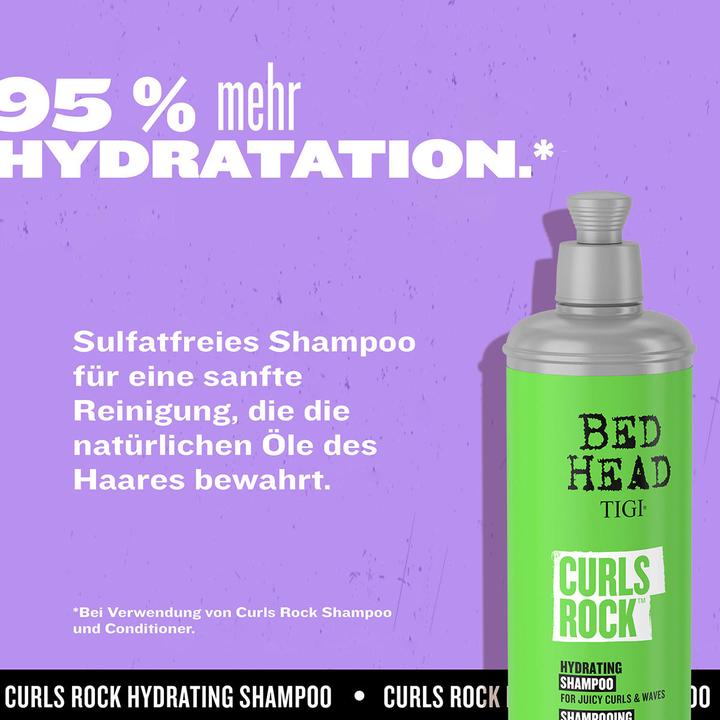 Produktbild Tigi BED HEAD Curls Rock Hydrating Shampoo (Flüssiges Shampoo, 400 ml)