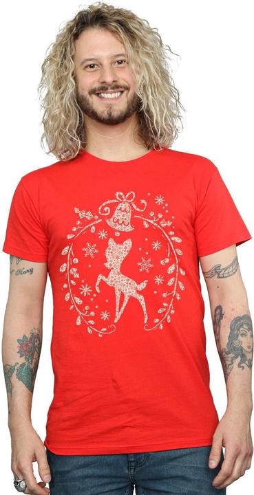 Immagine prodotto Disney Bambi Christmas Wreath Maglietta Uomo (M)