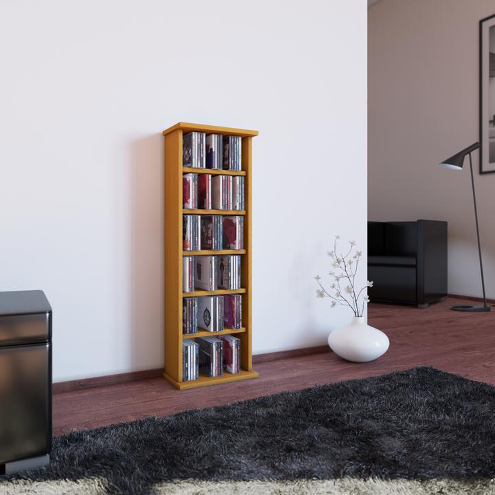 Produktbild VCM Holz CD DVD Stand Regal Vostan (31 x 18 x 92 cm)