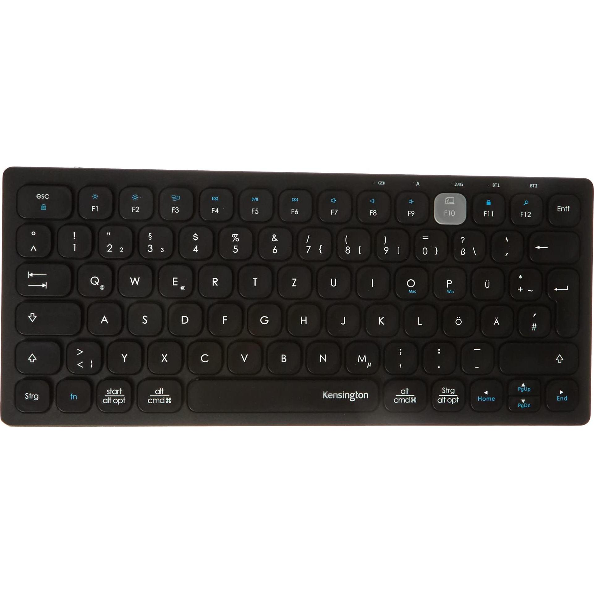 Leitz Kompakte Multi-Device Dual Wireless Tastatur (Germania, Senza fili), Tastiera, Nero