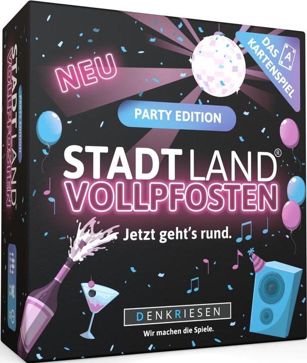 Produktbild Denkriesen Stad Land Vollpfosten - Kartenspiel Party Edition (d) (Deutsch, 3 - 6 Spieler)