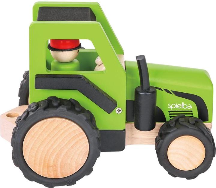 Actual product image Spielba Tractor with figure 100% FSC