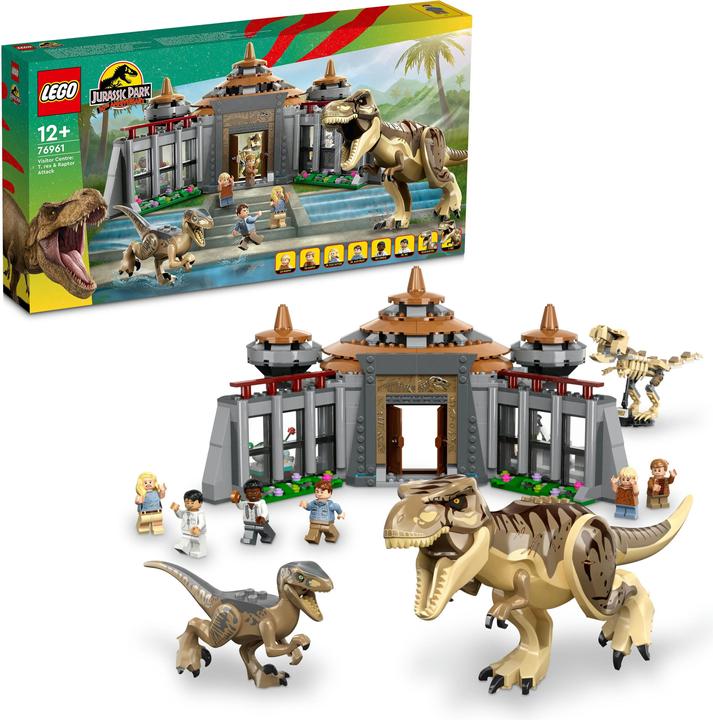 Image du produit LEGO Attaque du T. rex et du raptor sur le centre des visiteurs (76961, LEGO Jurassic World)