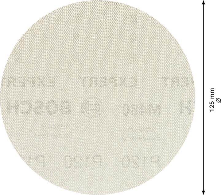 Image du produit Bosch Professional Zubehör EXPERT M480 Filet de ponçage pour ponceuse excentrique, 125 mm, G 120, 5 pièces (120)