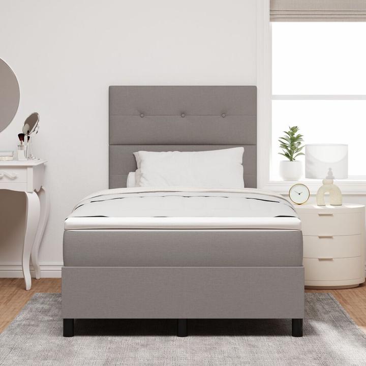 Produktbild VidaXL Boxspringbett mit Matratze Taupe Kleines Doppelbett Stoff (120 x 190 cm)
