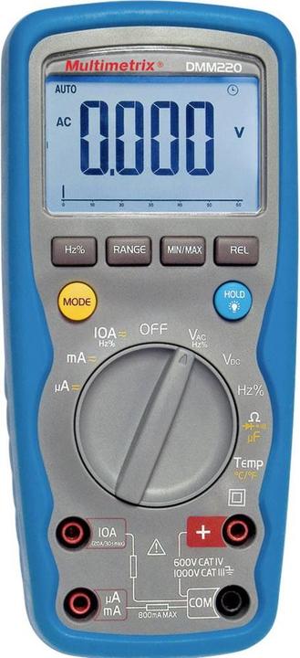 Multimetrix Hand Multimeter DMM 220 (CAT III 1000V, CAT IV 600V)