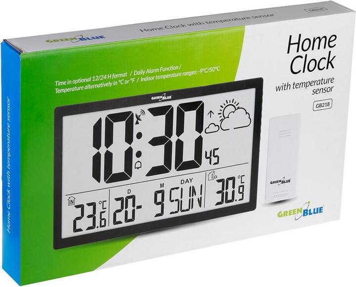 Actual product image No Name LCD wall clock temperature date GB218