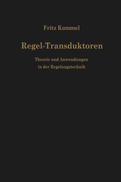 Produktbild Regel-Transduktoren (Deutsch, Fritz Kümmel, 2012)