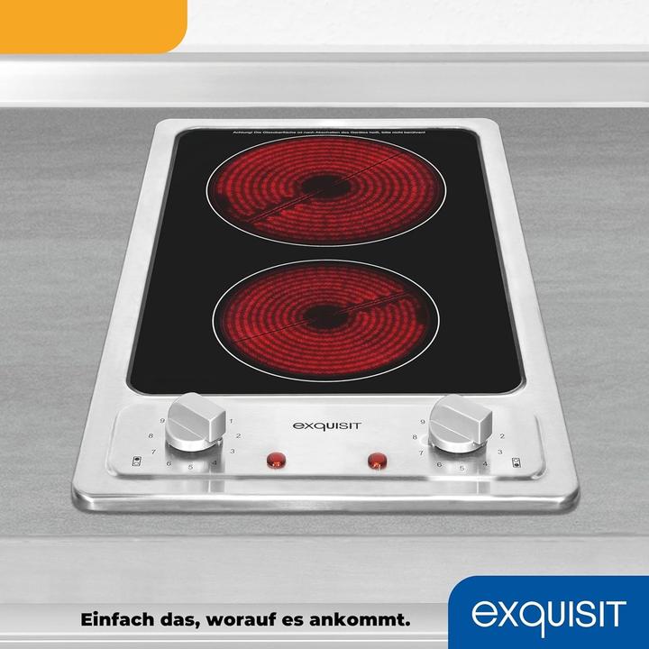 Immagine prodotto Exquisit Piastra doppia Exqu EKC 301-2 RK (29.70 cm, Piano cottura in vetroceramica)