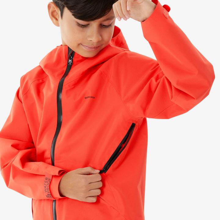 Produktbild Quechua Wanderjacke MH900 Kinder Gr. 122–170 wasserdicht Wandern orange (140)