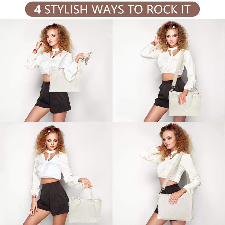 Produktbild Only-Bags.Store Tragetasche aus Segeltuch, grosse Umhängetasche, Shopper, Tasche mit breitem Riemen