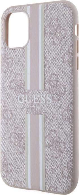 Actual product image Guess GUHMN61P4RPSP iPhone 11 / Xr różowy/pink hardcase 4G Printed Stripes MagSafe (Apple iPhone 11)