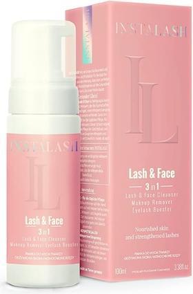 Konjac Sponge INSTALASH Lash&Face 2w1 pianka do mycia rzęs i twarzy 100ml (Schaum, 100 ml)