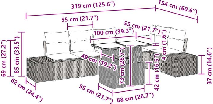 Produktbild vidaXL Garten-Sofa