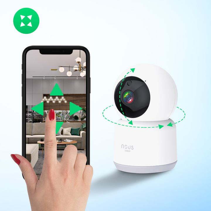 Actual product image Nous W2 Smart WiFi PTZ IP Camera (1920 x 1080 Pixels)