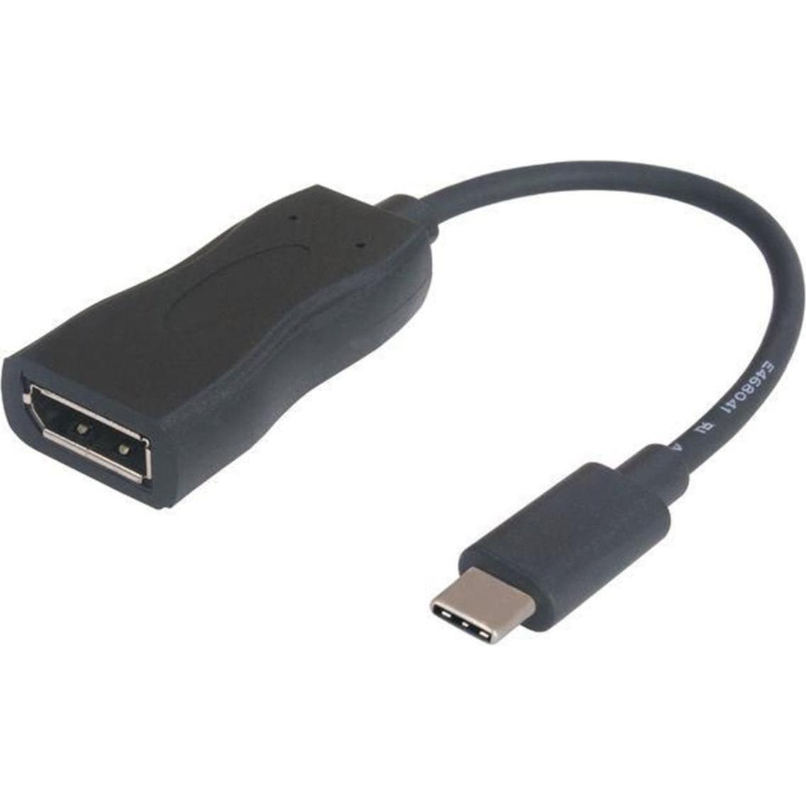 Garbot Cableadapter USB3.1 C-DP. M/F. Black. 15cm (15 cm), Data + Video Adapter, Schwarz