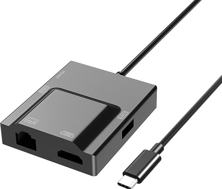 Immagine prodotto PowerGuard Adattatore multiplo 5-in-1 USB-C HDMI Gigabit Ethernet USB 3.0 100W (USB-C, 5 Porti)
