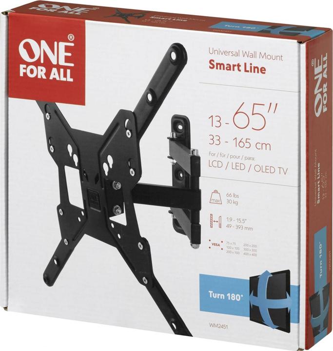 Actual product image One for All TV Bracket Smart Turn 180 (Wall, 30 kg, 13" - 55")