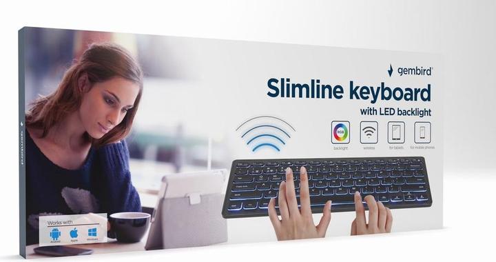 Actual product image Gembird KB-BTRGB-01-DE (DE, Wireless)