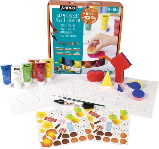 Productafbeelding Pebeo Kit Gouache 6T Grafische Puzzel (Veelkleurig, 20 ml)