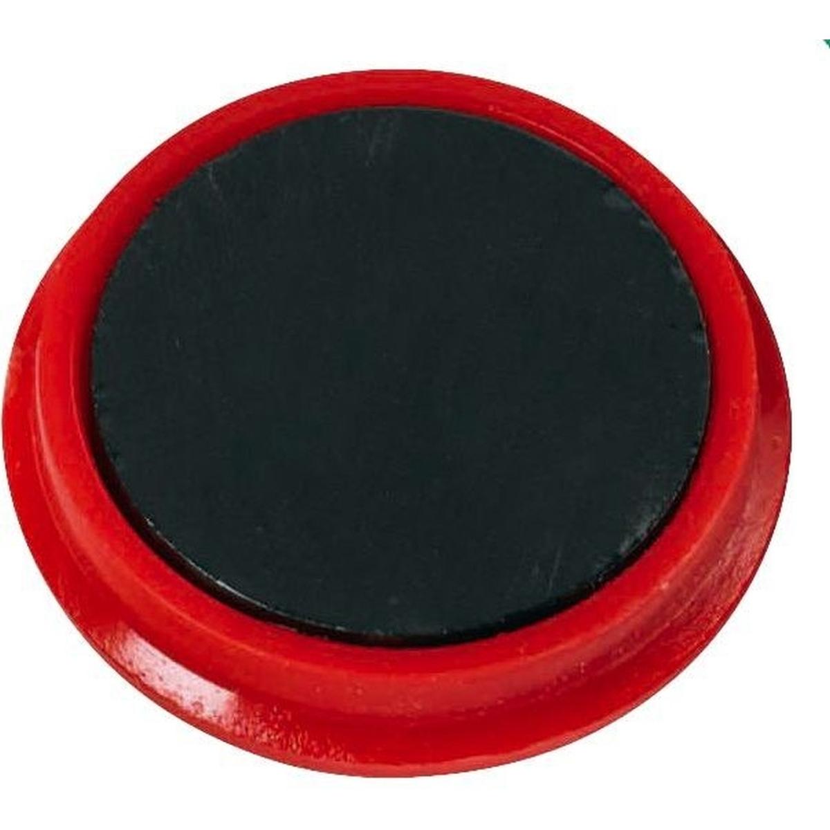 Alco, Magnet, Haftmagnet Metall Kunststoff 24mm TG 300 g rot VE=10 Stück (1 x)