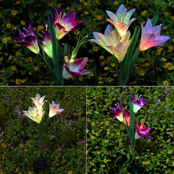Produktbild Cover-Discount Solar LED Gartenstecker Lilie violett (IP55)