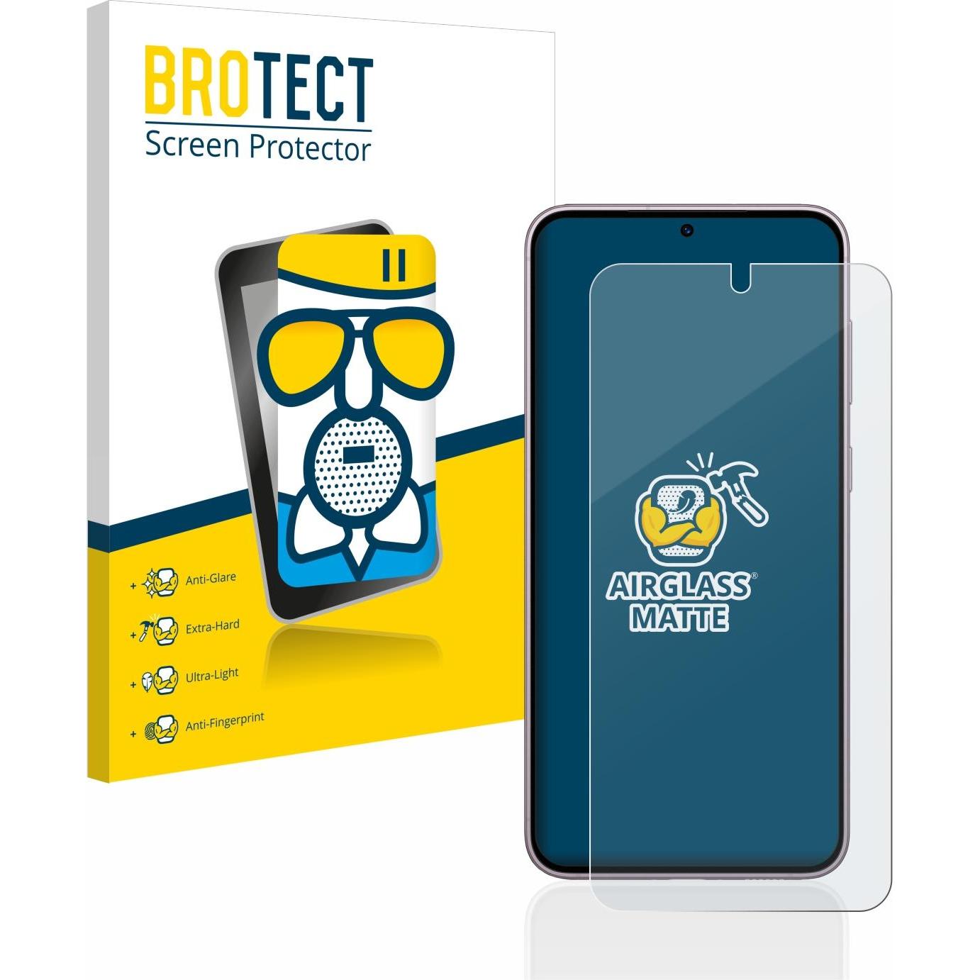 BROTECT AirGlass Panzerglasfolie Matt (1 Stück, Samsung Galaxy S21), Smartphone Schutzfolie, Grau